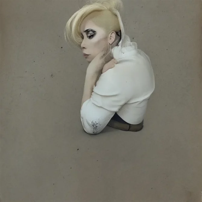 Lady Gaga in the style of Andrew Wyeth     92